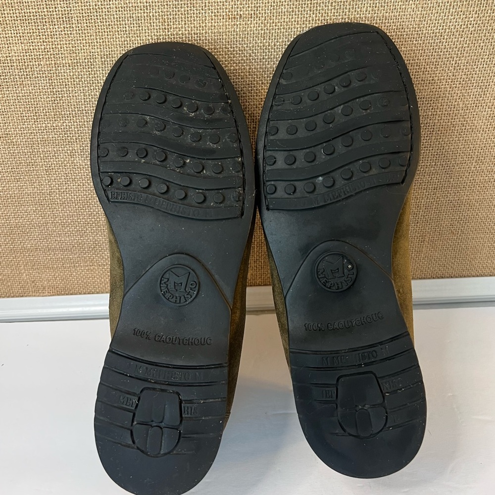Mephisto Cool-Air Dark Green Suede Loafer Flats Size 8 - Picture 10 of 11
